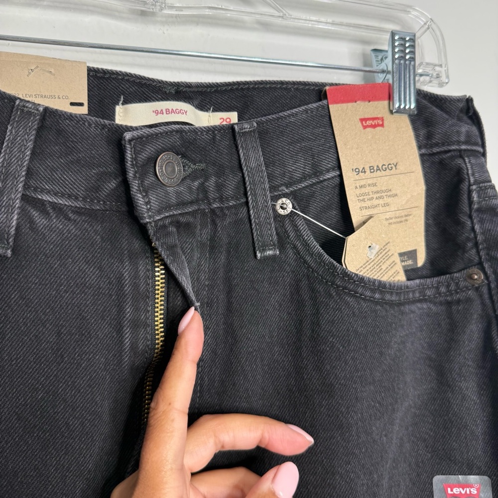 NWT Levi's 94 Baggy Jean Open Mind Straight Washed Black‎ 29 x 31 Streetwear - Picture 6 of 12